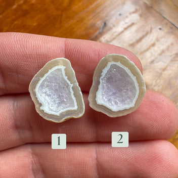 Kwarts geode hanger set