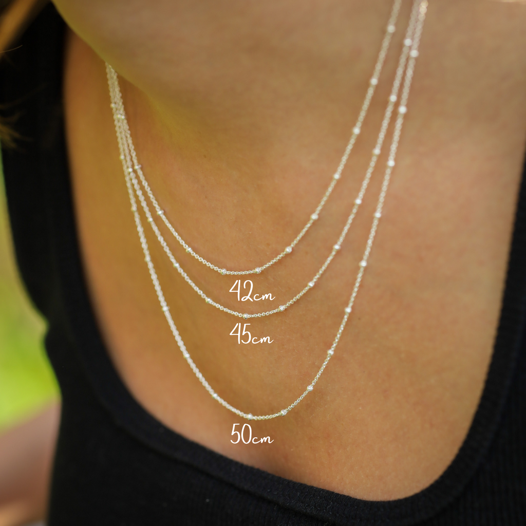 Halsketting Bamboe - Zilver