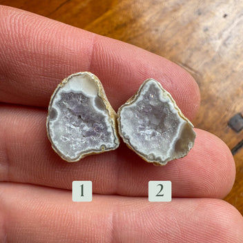Kwarts geode hanger set