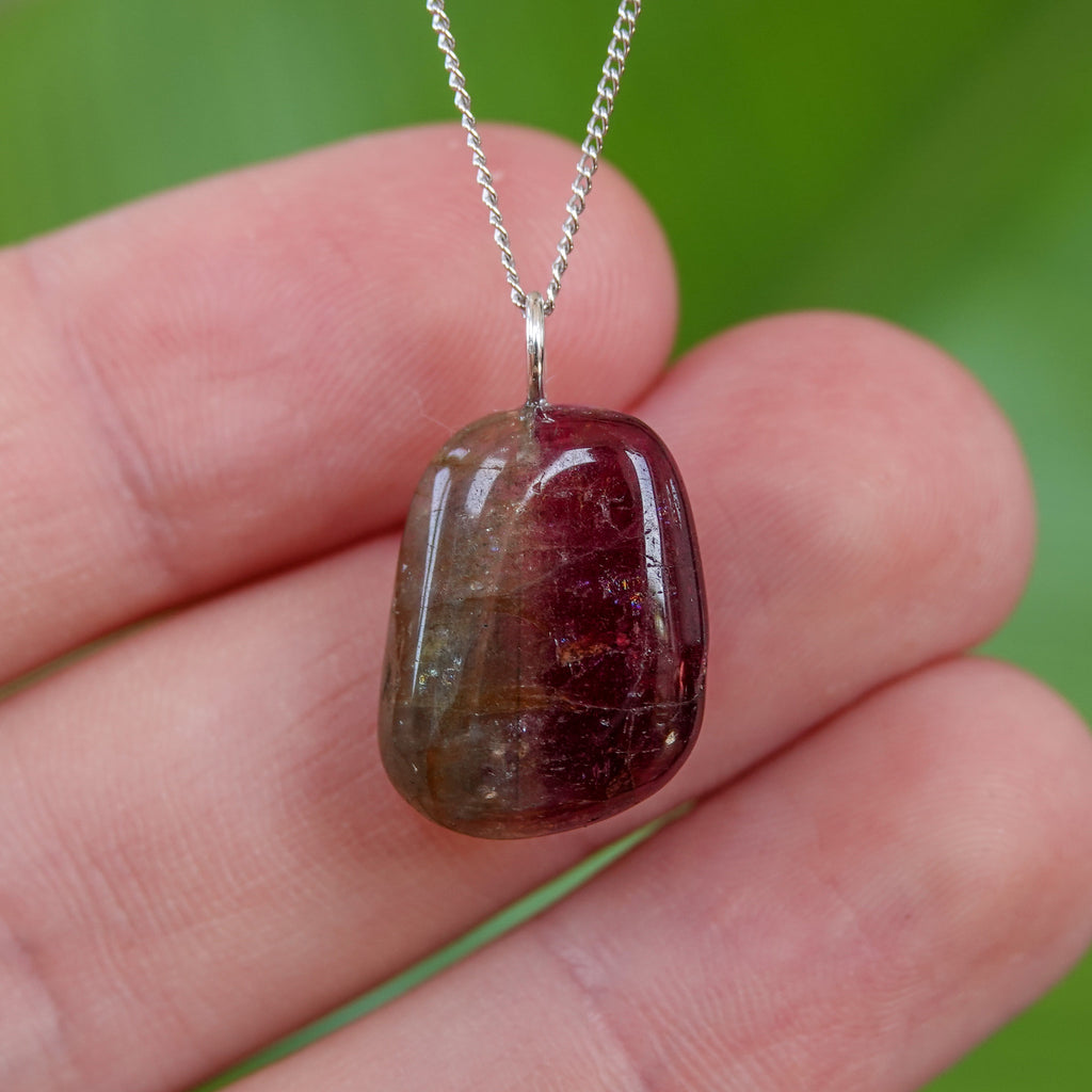 Watermeloen Toermalijn Hanger