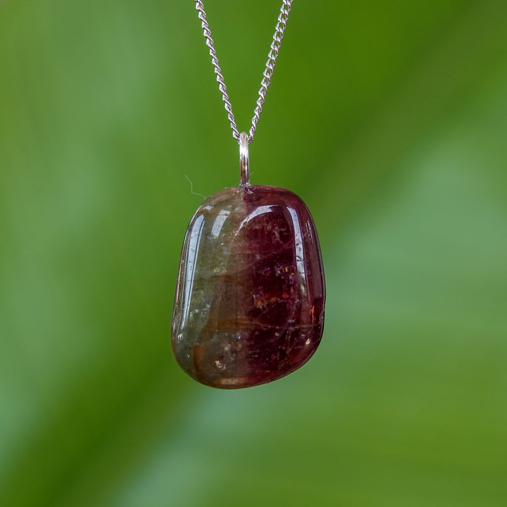 Watermeloen Toermalijn Hanger