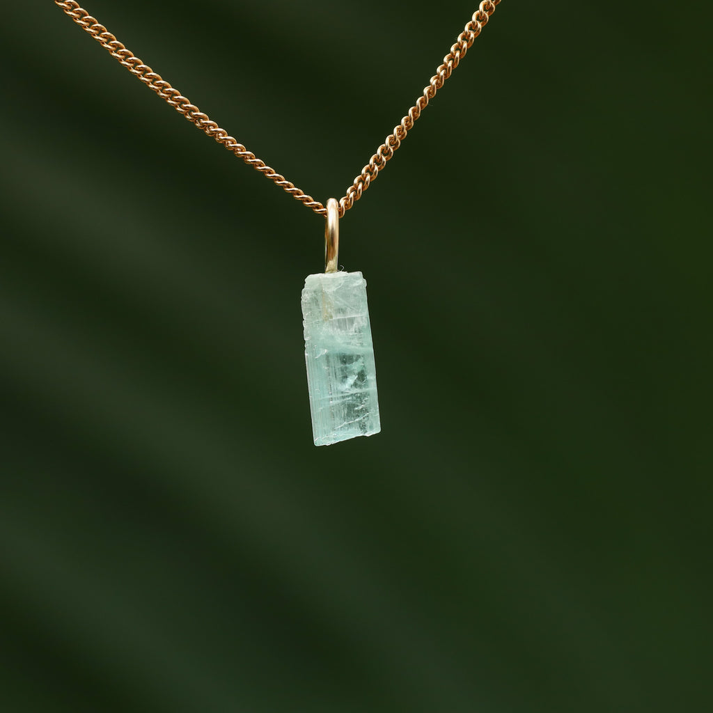 Ruwe blauwe Toermalijn