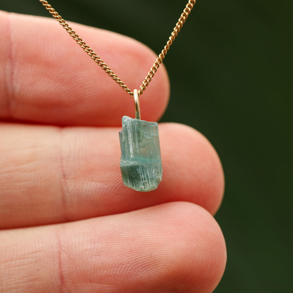 Ruwe blauwe Toermalijn