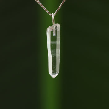 Ruwe bergkristal hanger