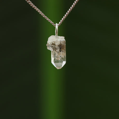Ruwe bergkristal hanger