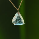 Ruwe blauwe fluoriet hanger
