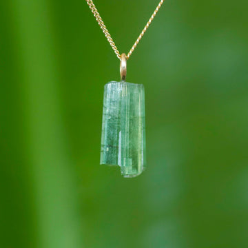 Ruwe Groene Toermalijn Hanger
