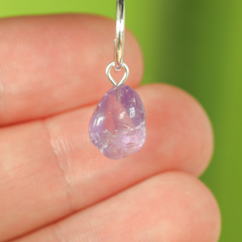 Amethist oorringbedel