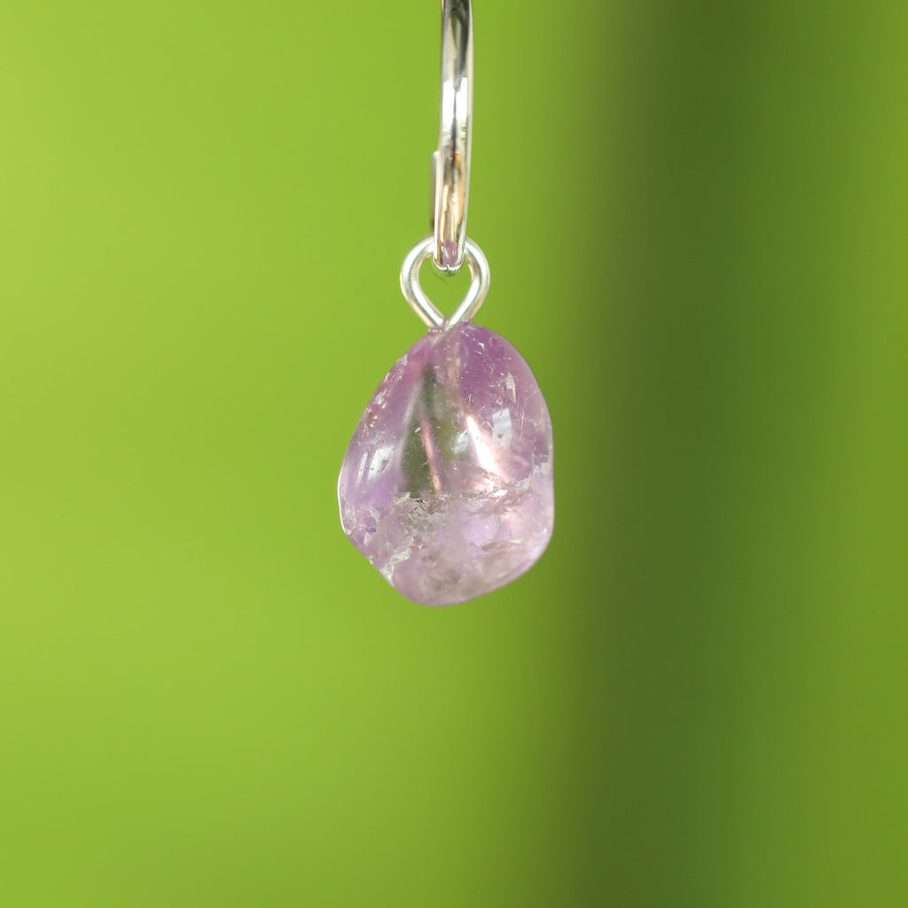 Amethist oorringbedel