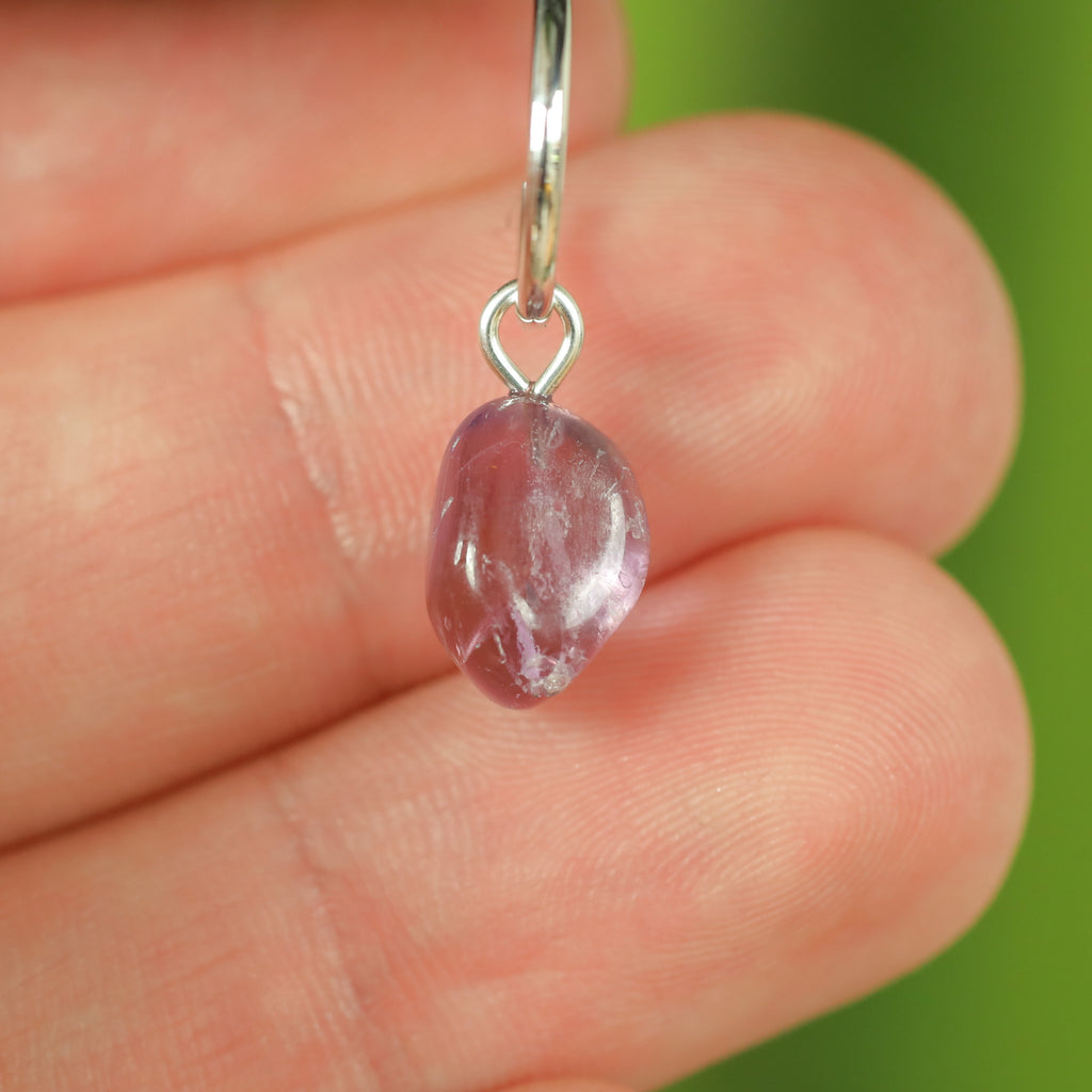 Amethist oorringbedel