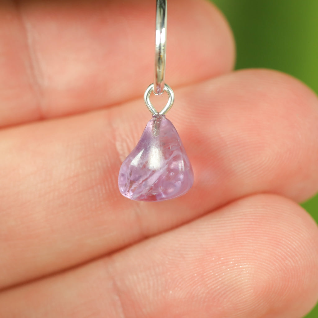 Amethist oorringbedel