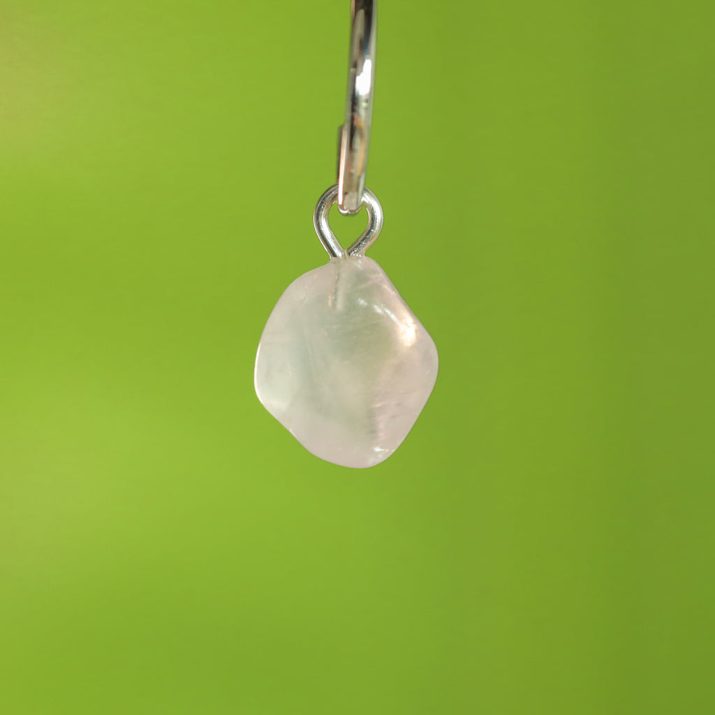 Rozenkwarts oorringbedel