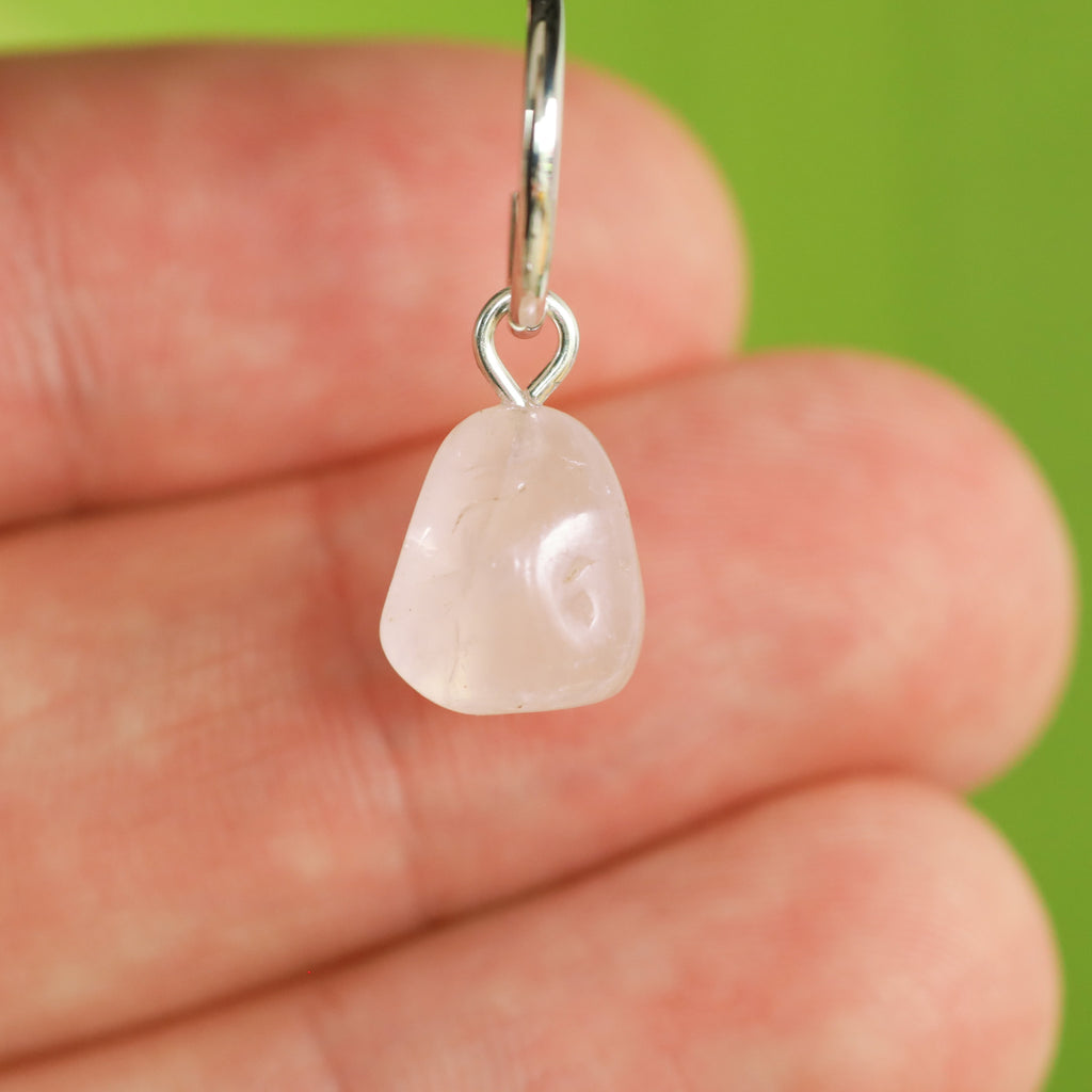 Rozenkwarts oorringbedel