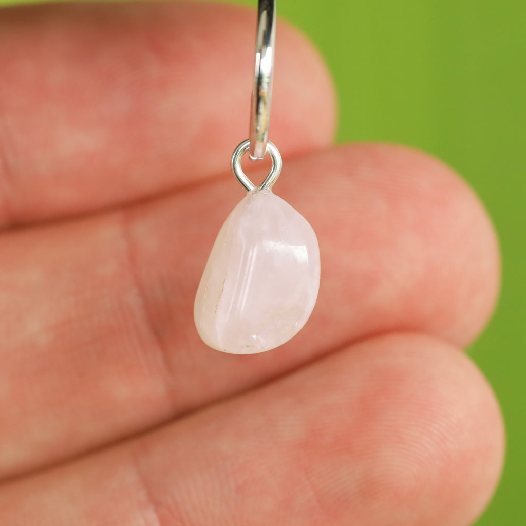 Rozenkwarts oorringbedel