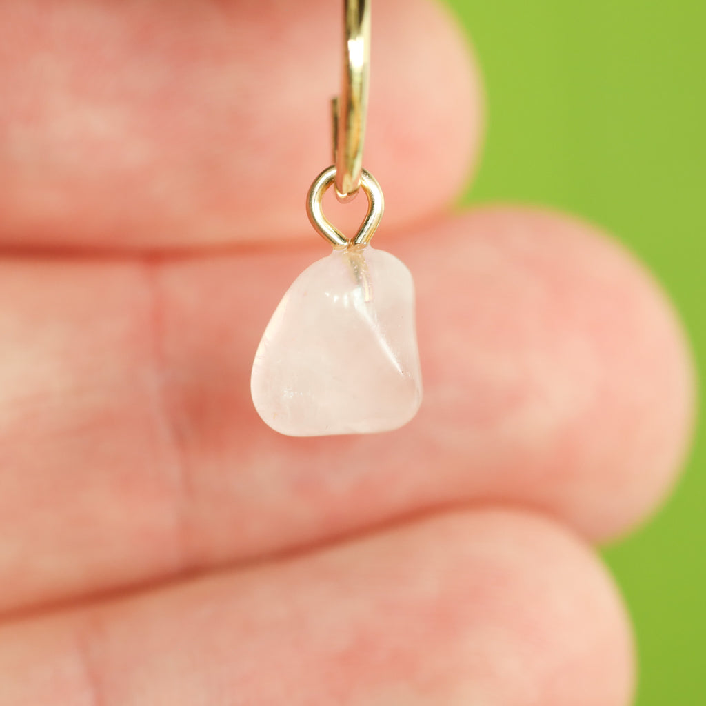 Rozenkwarts oorringbedel