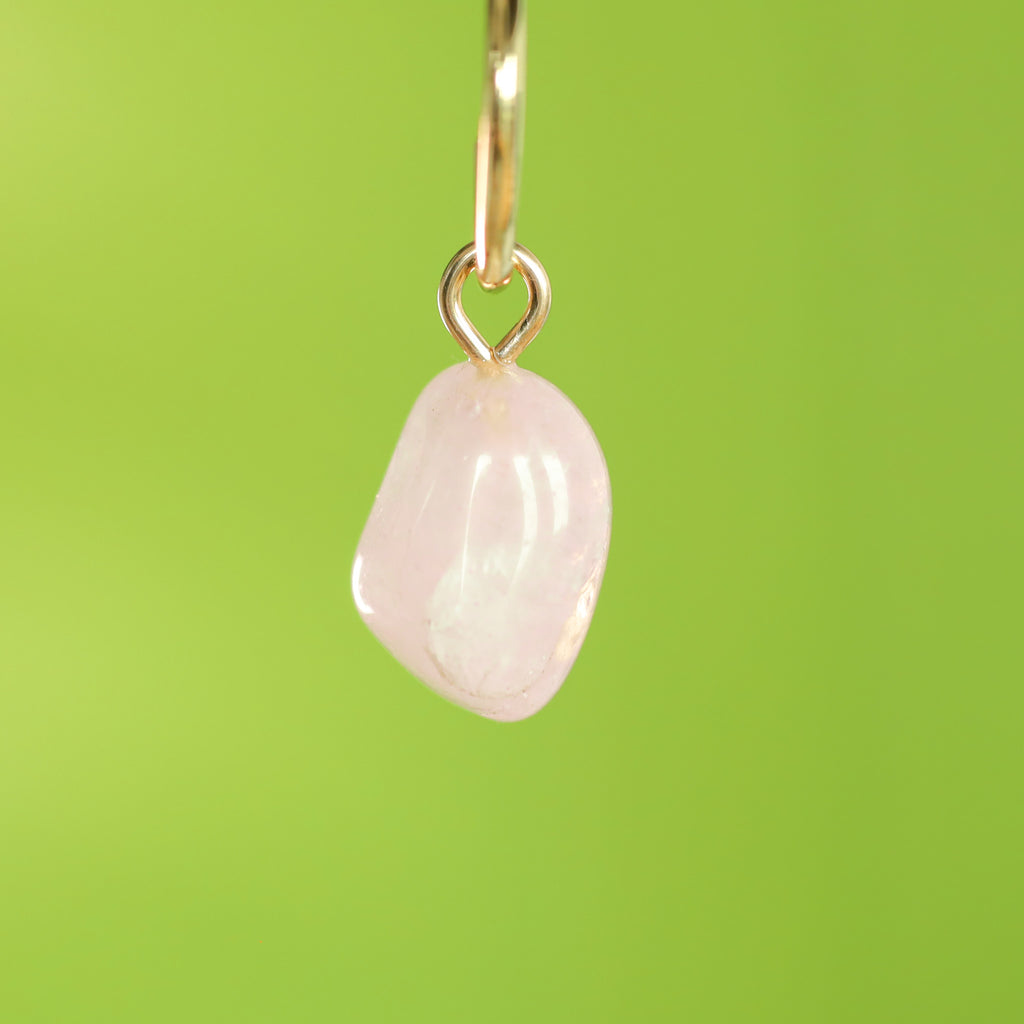 Rozenkwarts oorringbedel