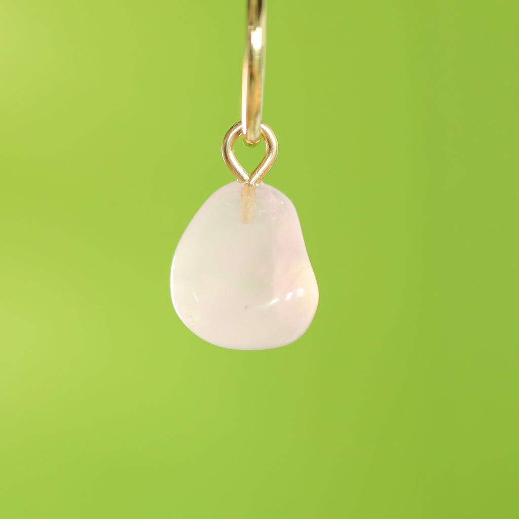 Rozenkwarts oorringbedel