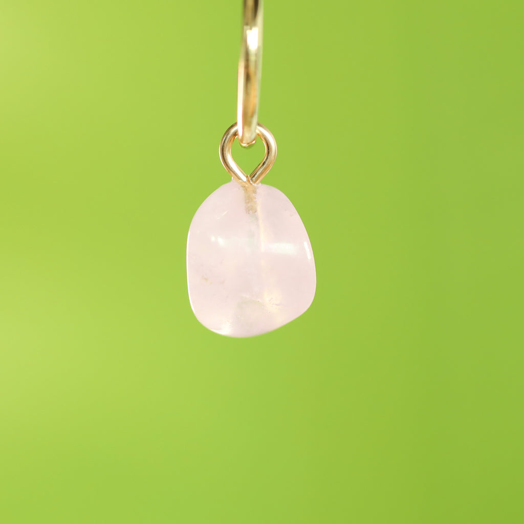 Rozenkwarts oorringbedel