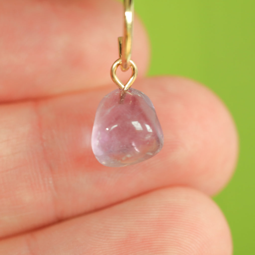 Amethist oorringbedel