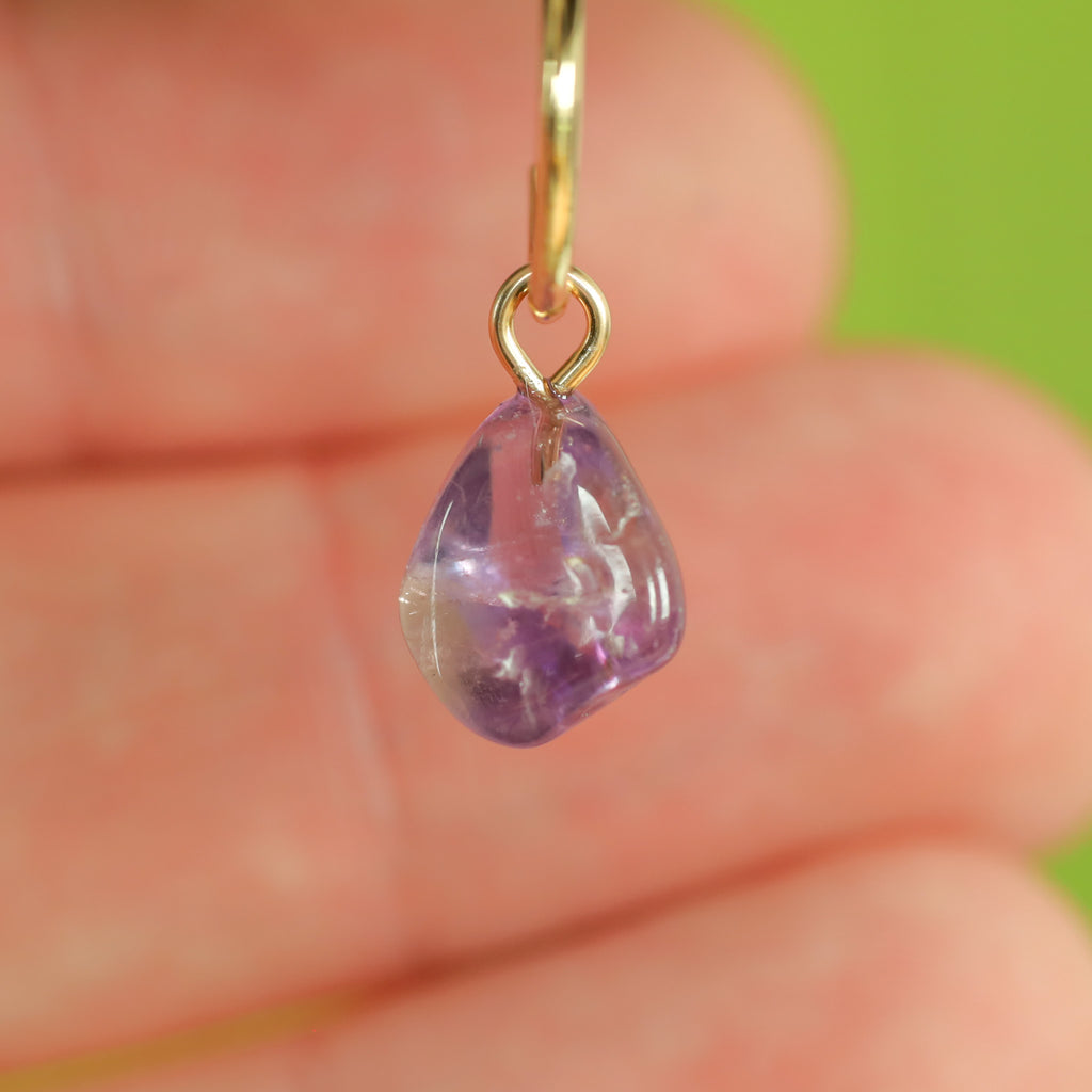 Amethist oorringbedel