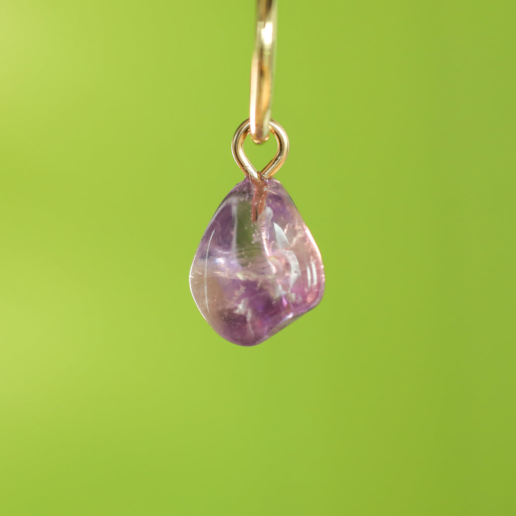 Amethist oorringbedel