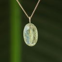 Kyaniet hanger, groen met blauw