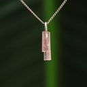 Ruwe roze toermalijn hanger