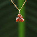 Ruwe hessoniet granaat hanger