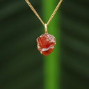 Ruwe hessoniet granaat hanger