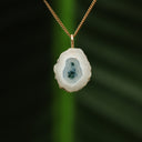 Chalcedoon met mosagaat hanger