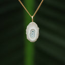 Chalcedoon met mosagaat hanger