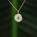 Chalcedoon met mosagaat hanger