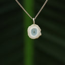 Chalcedoon met mosagaat hanger