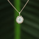 Chalcedoon met mosagaat hanger