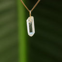 Ruwe bergkristal hanger