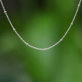 Halsketting Bamboe - Zilver