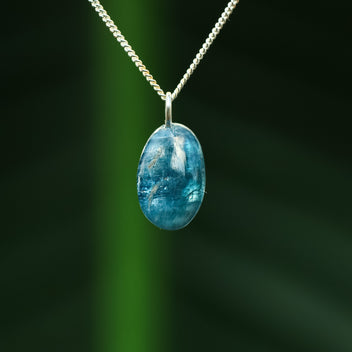 Teal kyanite pendant