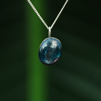 Teal kyanite pendant