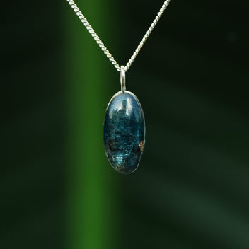Teal kyanite pendant