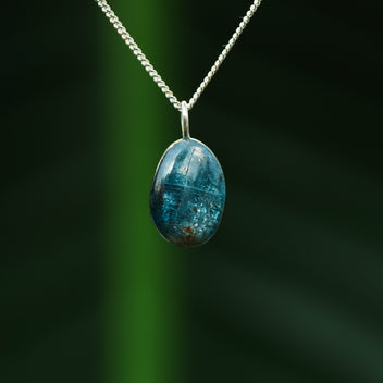 Teal kyanite pendant