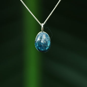 Teal kyanite pendant