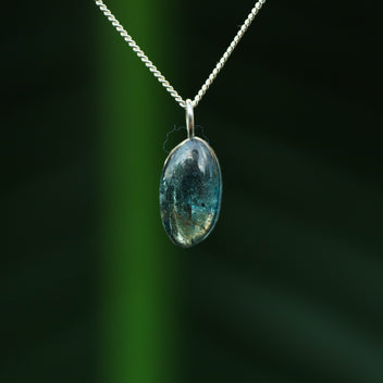 Teal kyanite pendant
