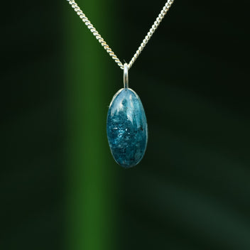 Teal kyanite pendant