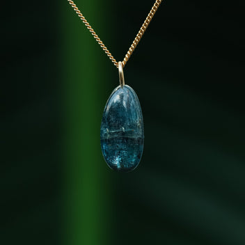 Teal kyanite pendant