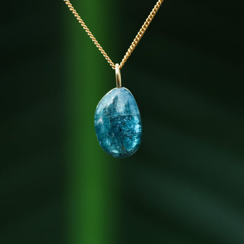 Teal kyanite pendant