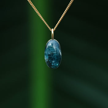 Teal kyanite pendant