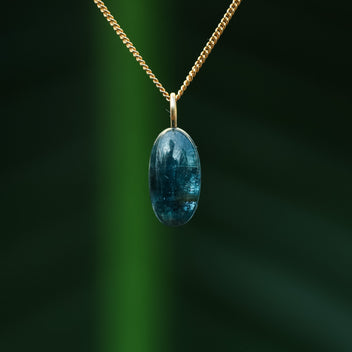 Teal kyanite pendant