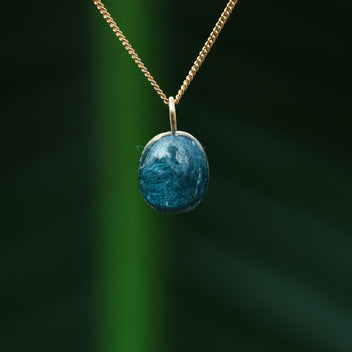 Teal kyanite pendant