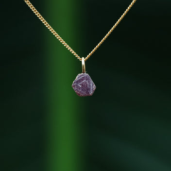 Rough ruby pendant