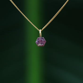 Rough ruby pendant